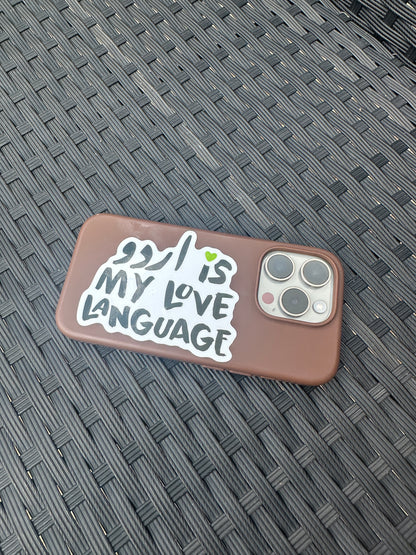 Urdu is my Love Language Vinyl Sticker